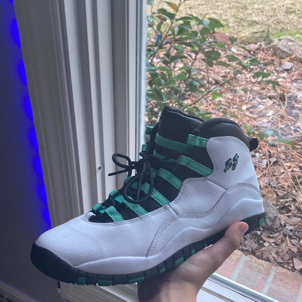 Jordan 10 green white and black